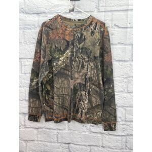 Mossy Oak Long Sleeve Henley Shirt Large